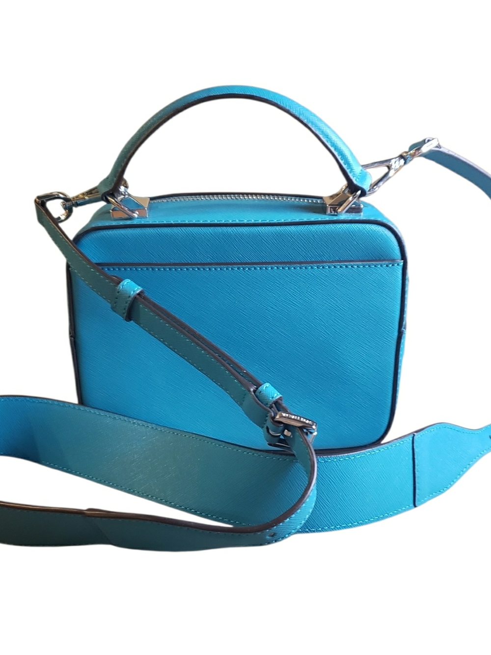 Michael Kors Turquoise Studded Crossbody Bag - Picture 4 of 6
